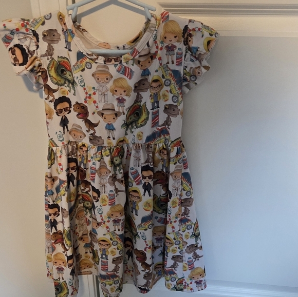 Other - Jurassic inspired character flutter sleeve dress size 8/10 girls